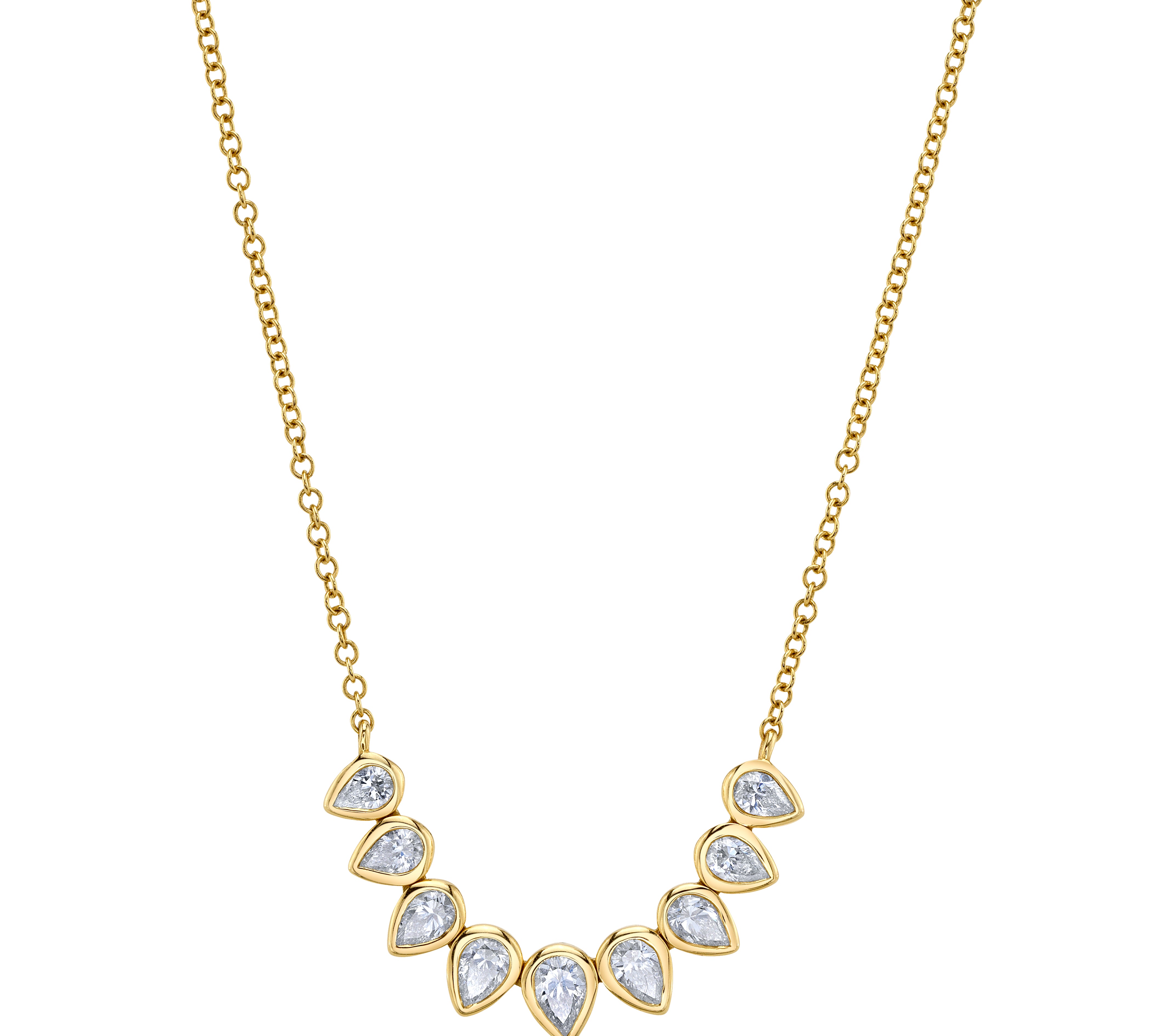 Nine Diamond Necklace Necklace Roseark Deux   