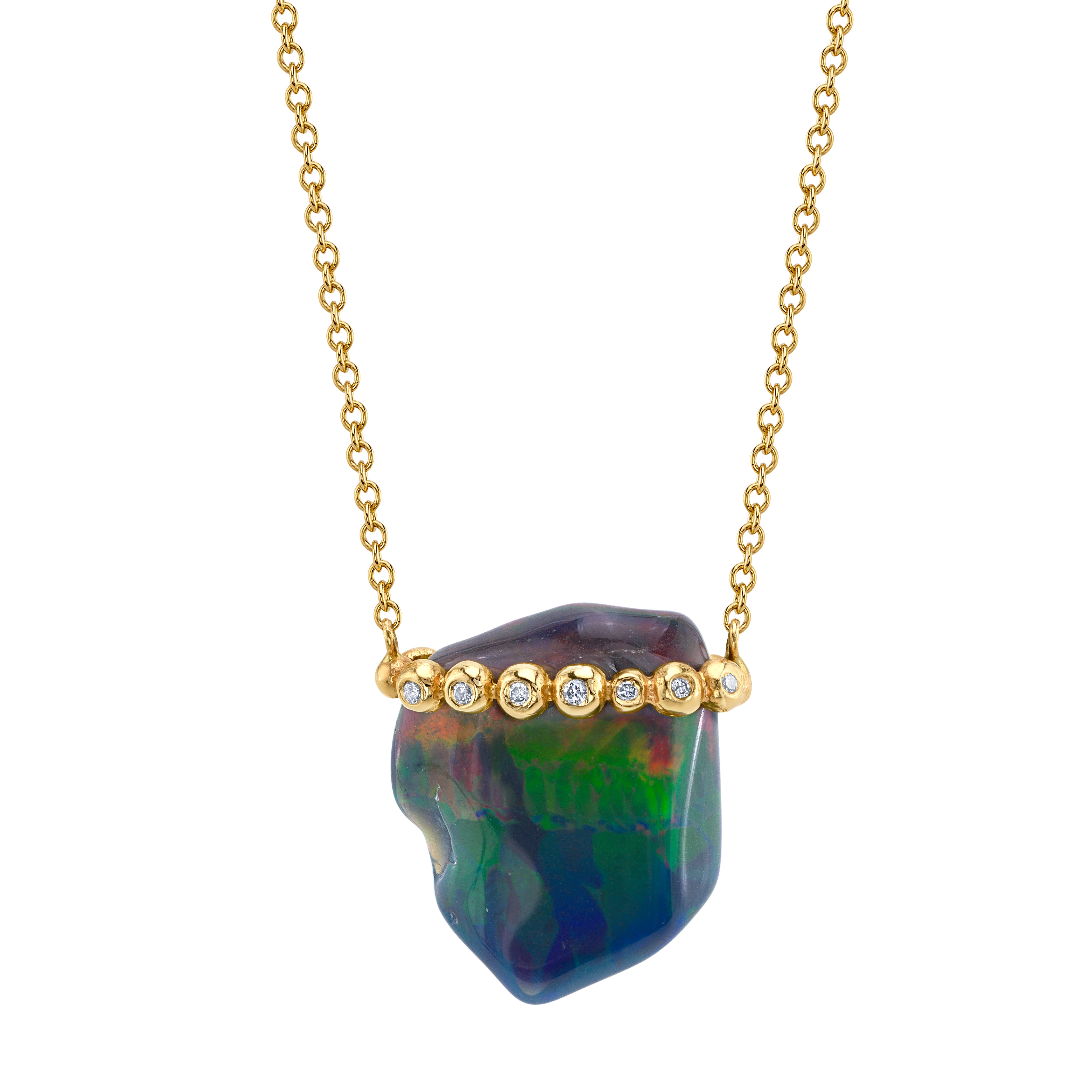 One of a Kind Ethiopian Opal Necklace Pendant Jill Hoffmeister   