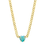 One of a Kind Light Heart Boulder Opal Necklace Pendant Jill Hoffmeister   