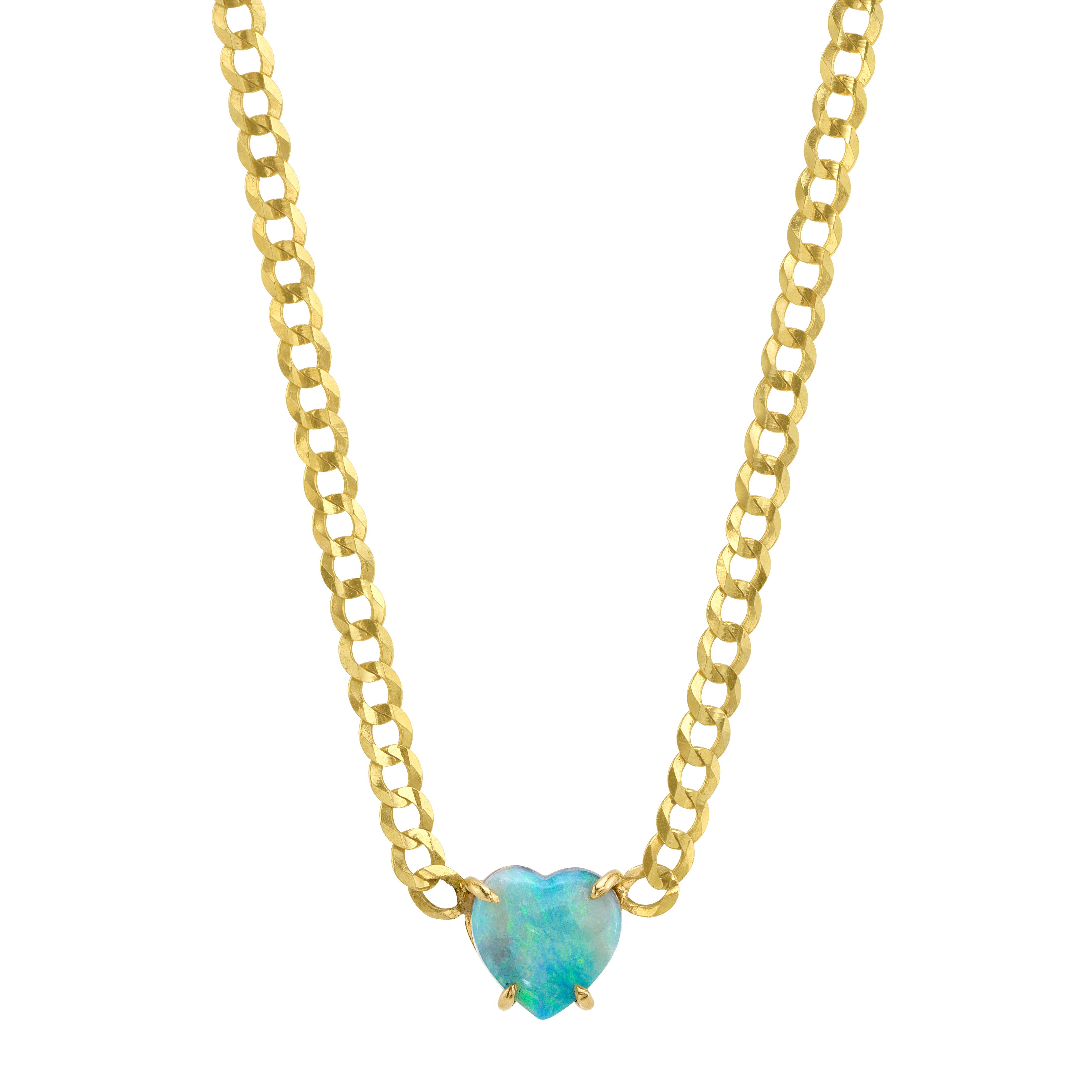 One of a Kind Light Heart Boulder Opal Necklace Pendant Jill Hoffmeister   