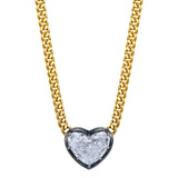 Diamond Heart Necklace Pendant Roseark   