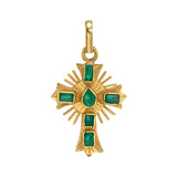 Spanish Mini Cross with Emerald Charm SA Estate   