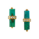 Turquoise Barrel Diamond Bar Stud Earrings Stud SA Estate   