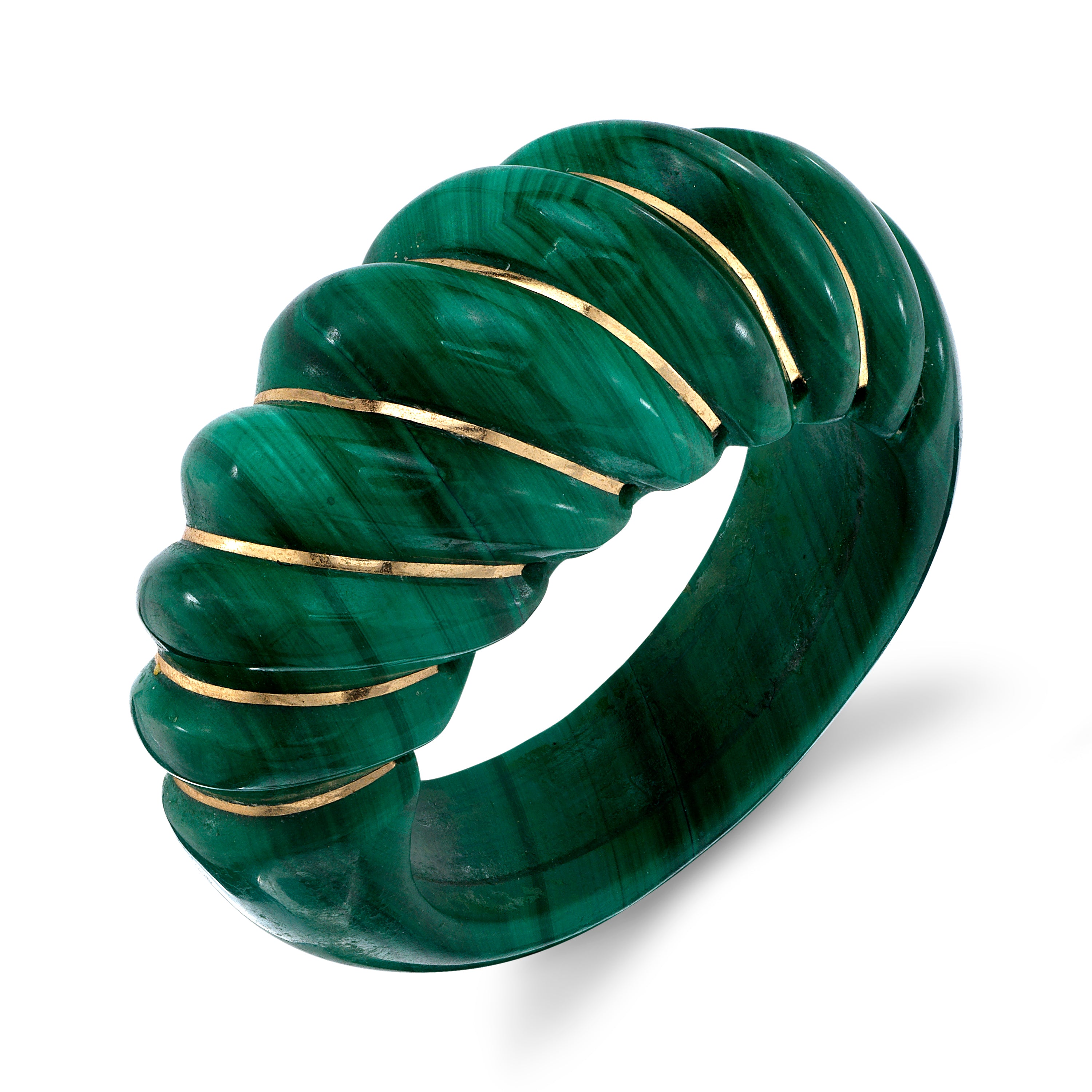 Vintage Malachite Carved Ring Statement Ring Roseark Vintage   