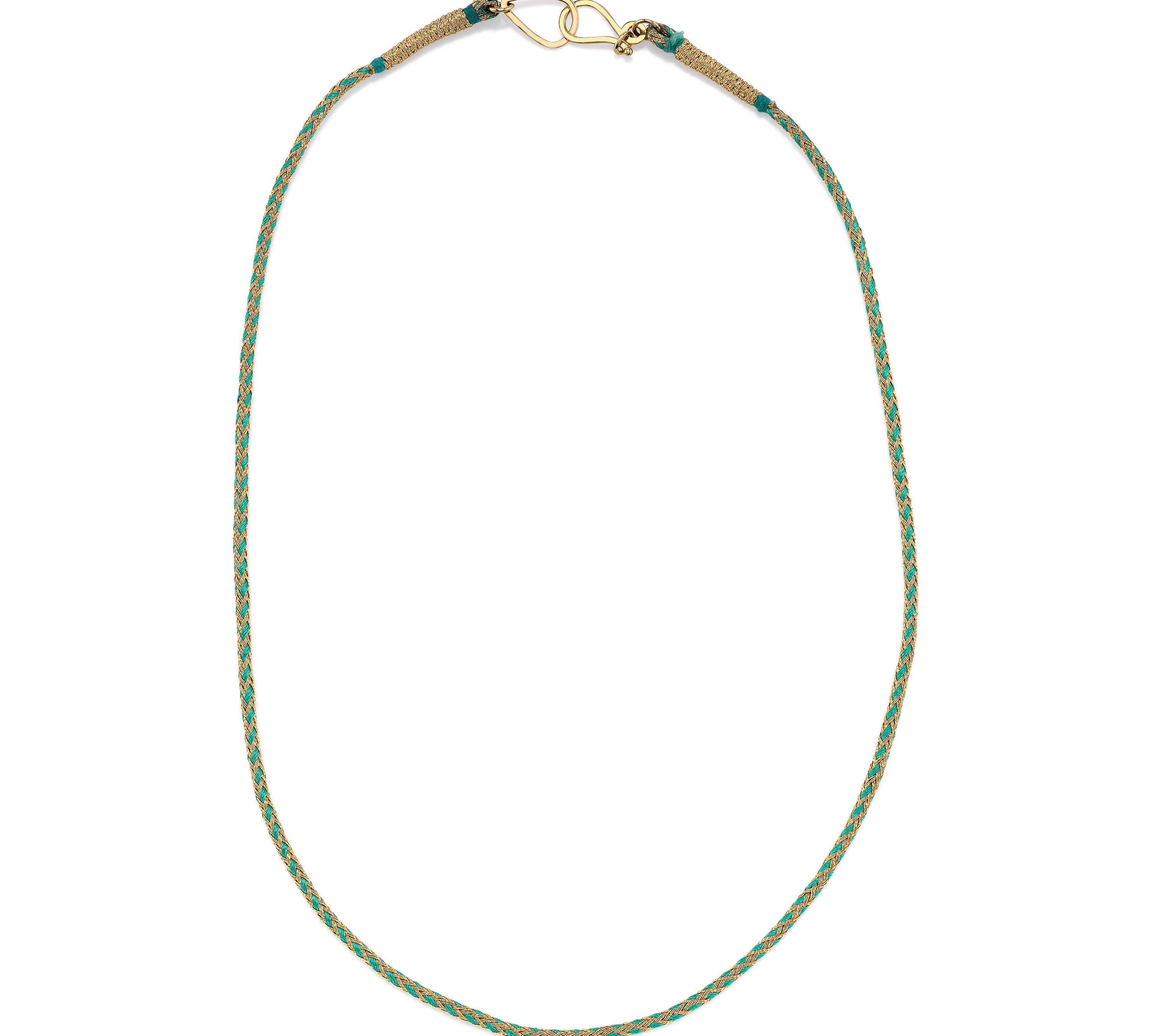 Turquoise Silk Necklace Collar Bare Collection   