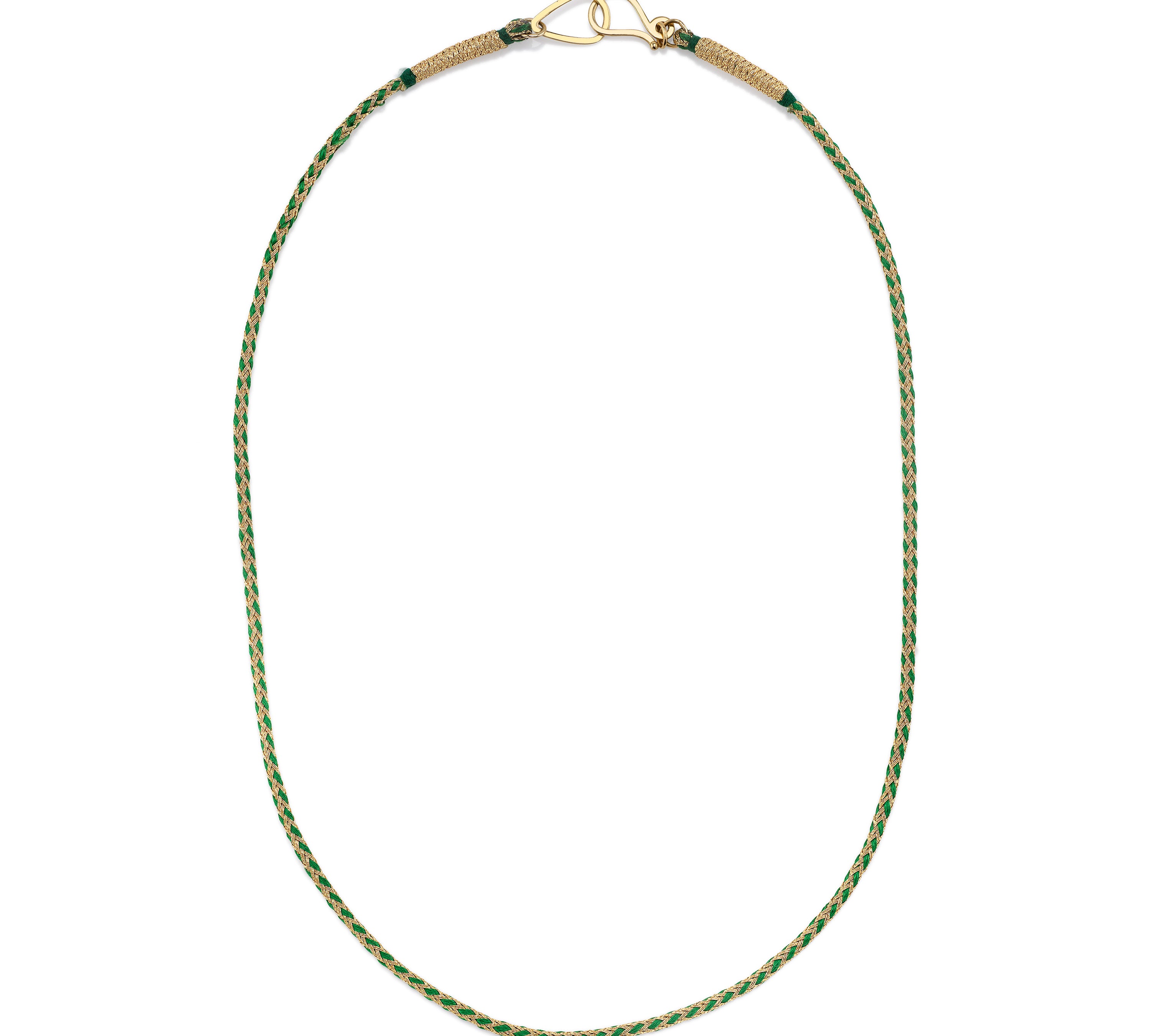 Green Silk Necklace Collar Bare Collection   