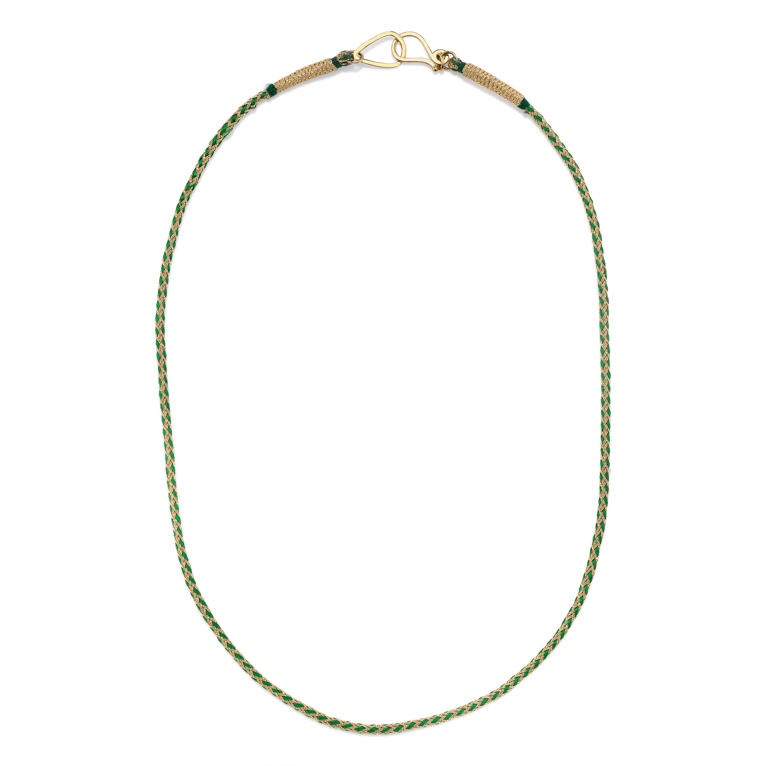 Green Silk Necklace Collar Bare Collection   