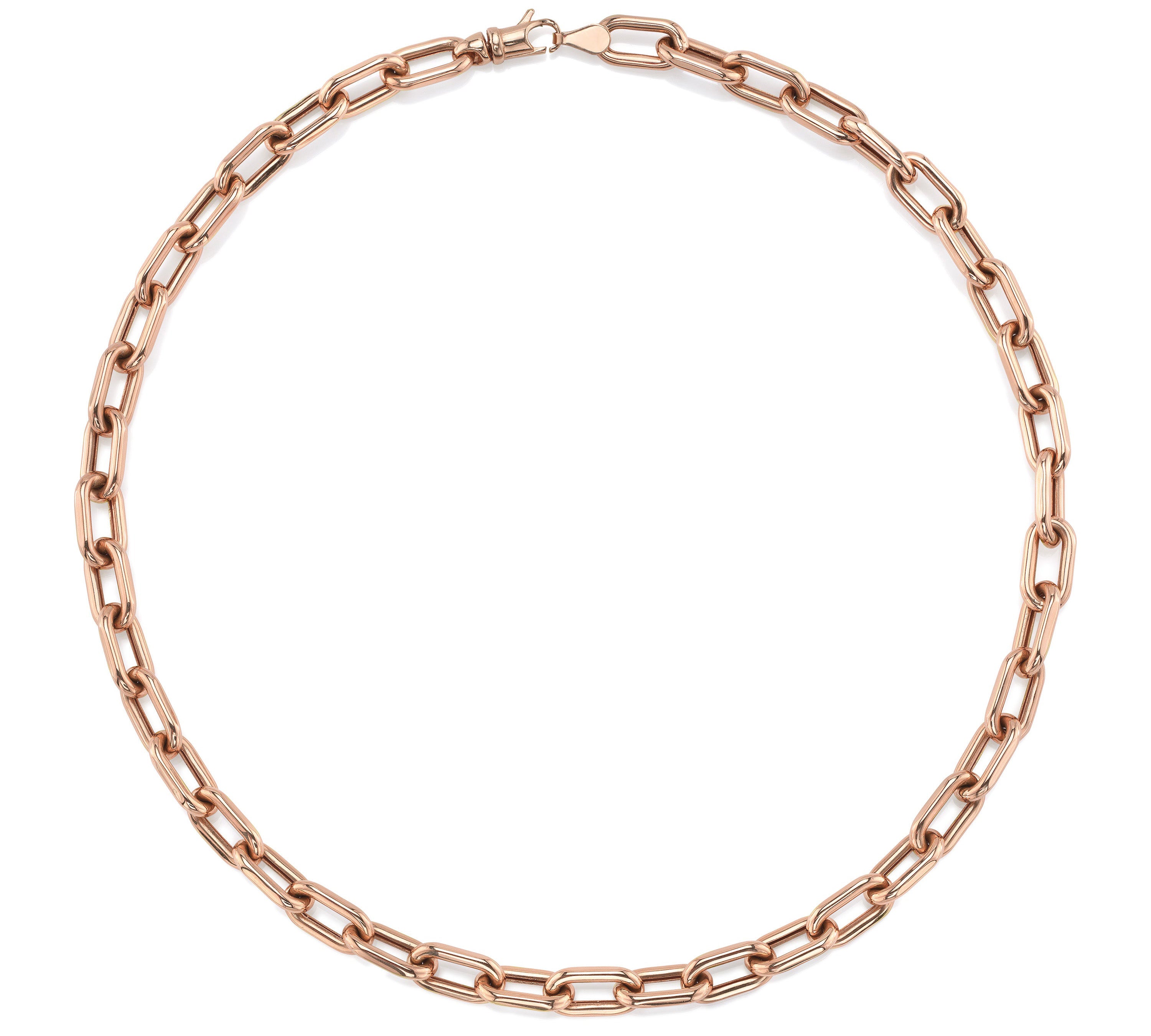 Thick Paperclip Necklace Chain Necklace Roseark Deux Rose Gold  