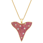 Ruby Diamond Jaws Pendant Necklace  Hanut Singh   