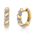 Diamond Twist Hoop Earrings Roseark Deux Pair  