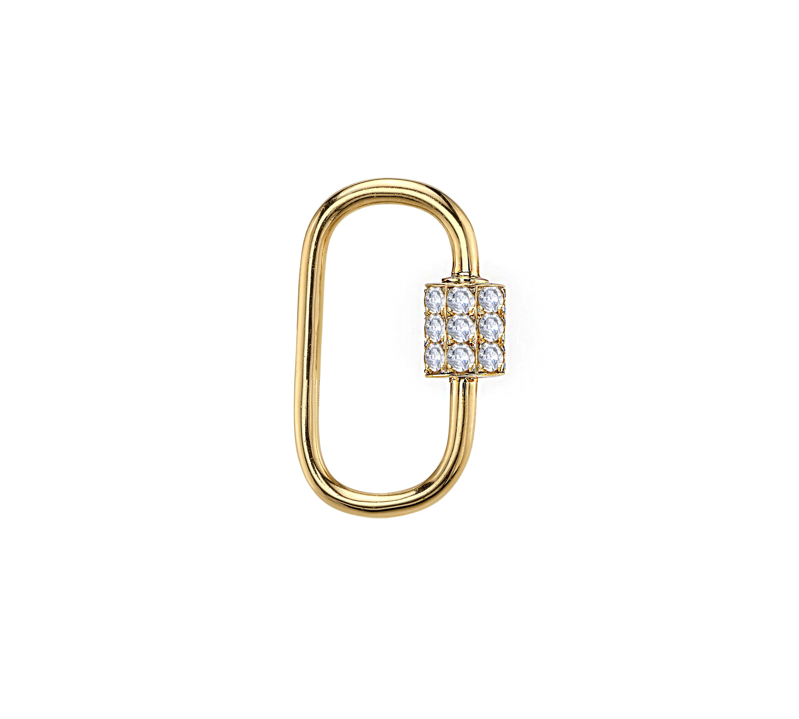 Thin Diamond Carabiner Lock Charms Roseark Deux Mini  