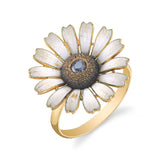 Antique Daisy Ring with Rosecut Diamond Statement Roseark Vintage   