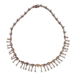 Estate Diamond Fringe Necklace Collar Roseark Vintage   