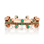 Round Princess Stack Emerald Ring Ring Jagga Jewelry