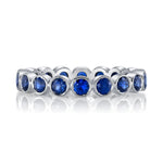 Stone Dot Ring Stack Ring Jagga Jewelry 6 Sapphire + White Gold