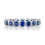 Stone Dot Ring Stack Ring Jagga Jewelry 6 Sapphire + White Gold
