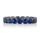 Rhodium Sapphire Dot Ring Midi Jagga Jewelry   