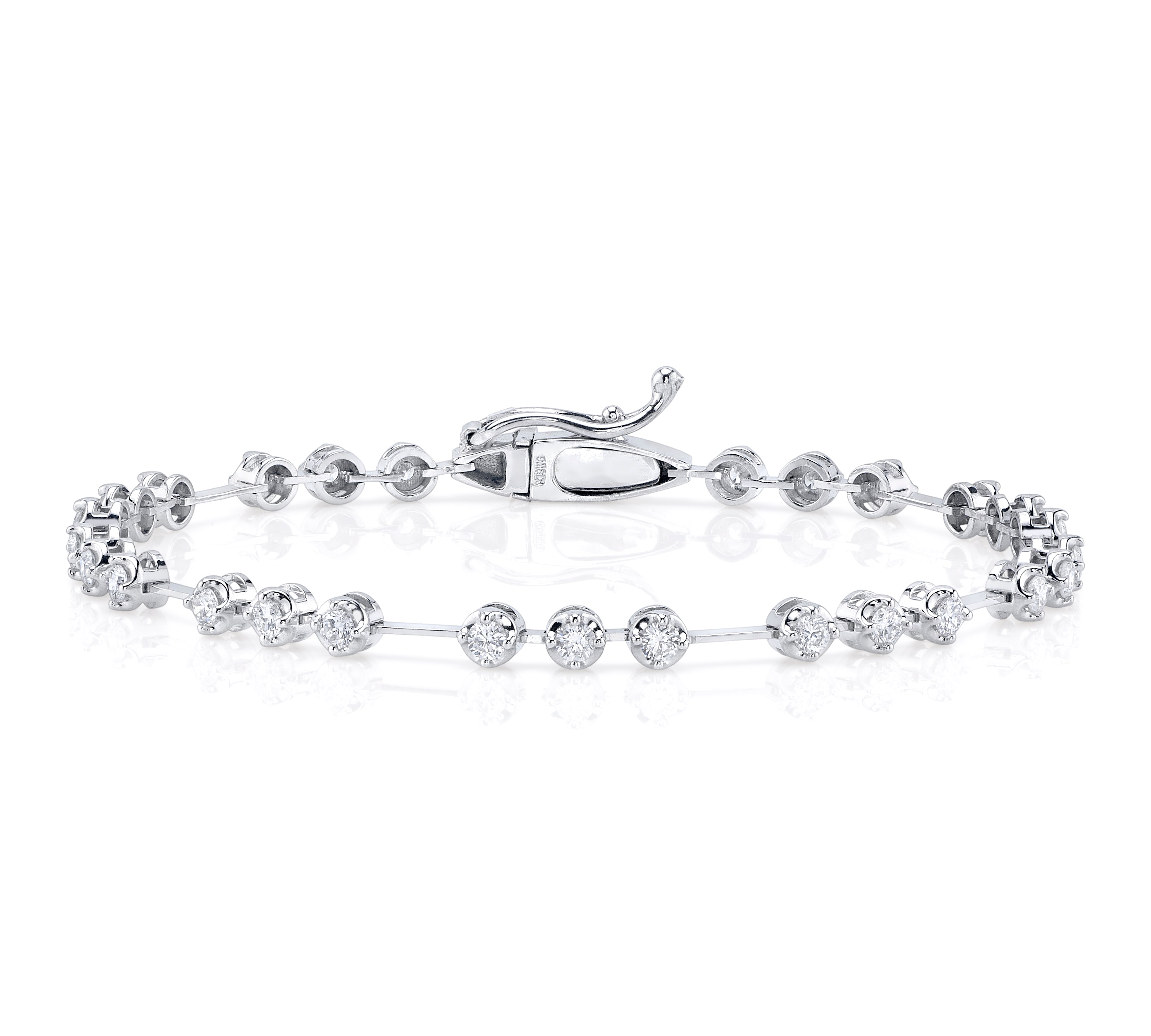 Diamond-by-Three Bracelet Tennis Bracelet Roseark Deux   