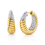 Diamond Twist Inside-Out Hoop Earrings Roseark Deux Pair  