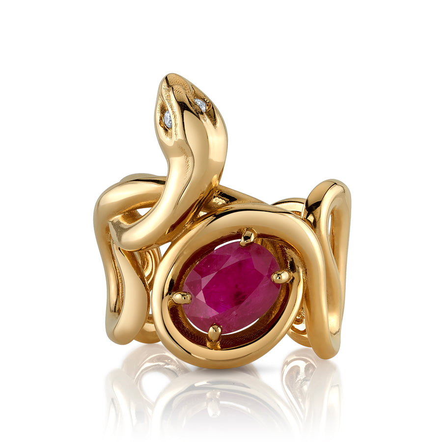 Rubus Serpentes Ring Cocktail Elisabeth Bell Jewelry   
