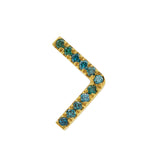 Emerald Angled Earrings, Size 1 Earrings Roseark Deux Single