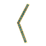 Emerald Angled Earrings, Size 2 Earrings Roseark Deux Single
