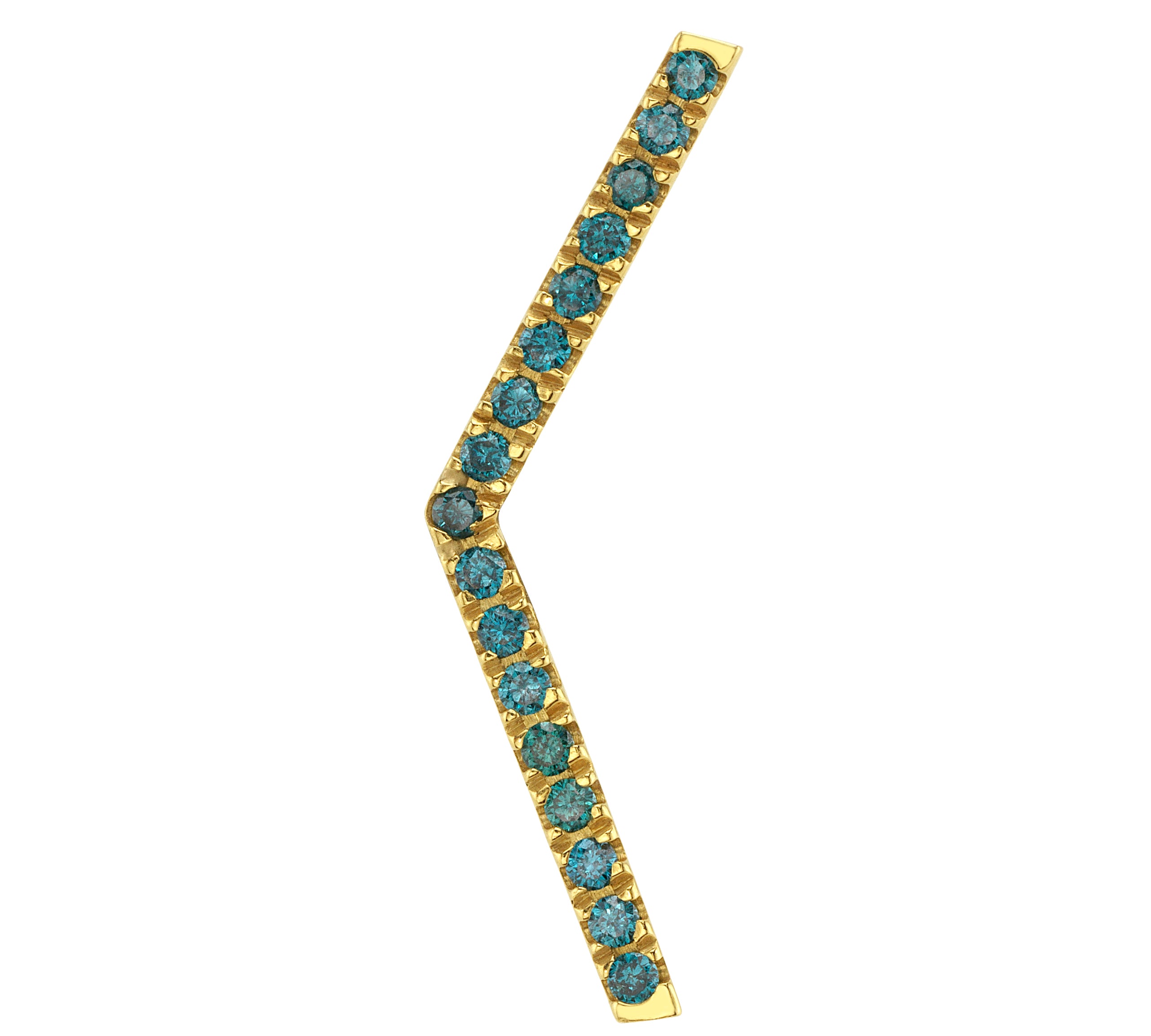 Emerald Angled Earrings, Size 2 Earrings Roseark Deux Single