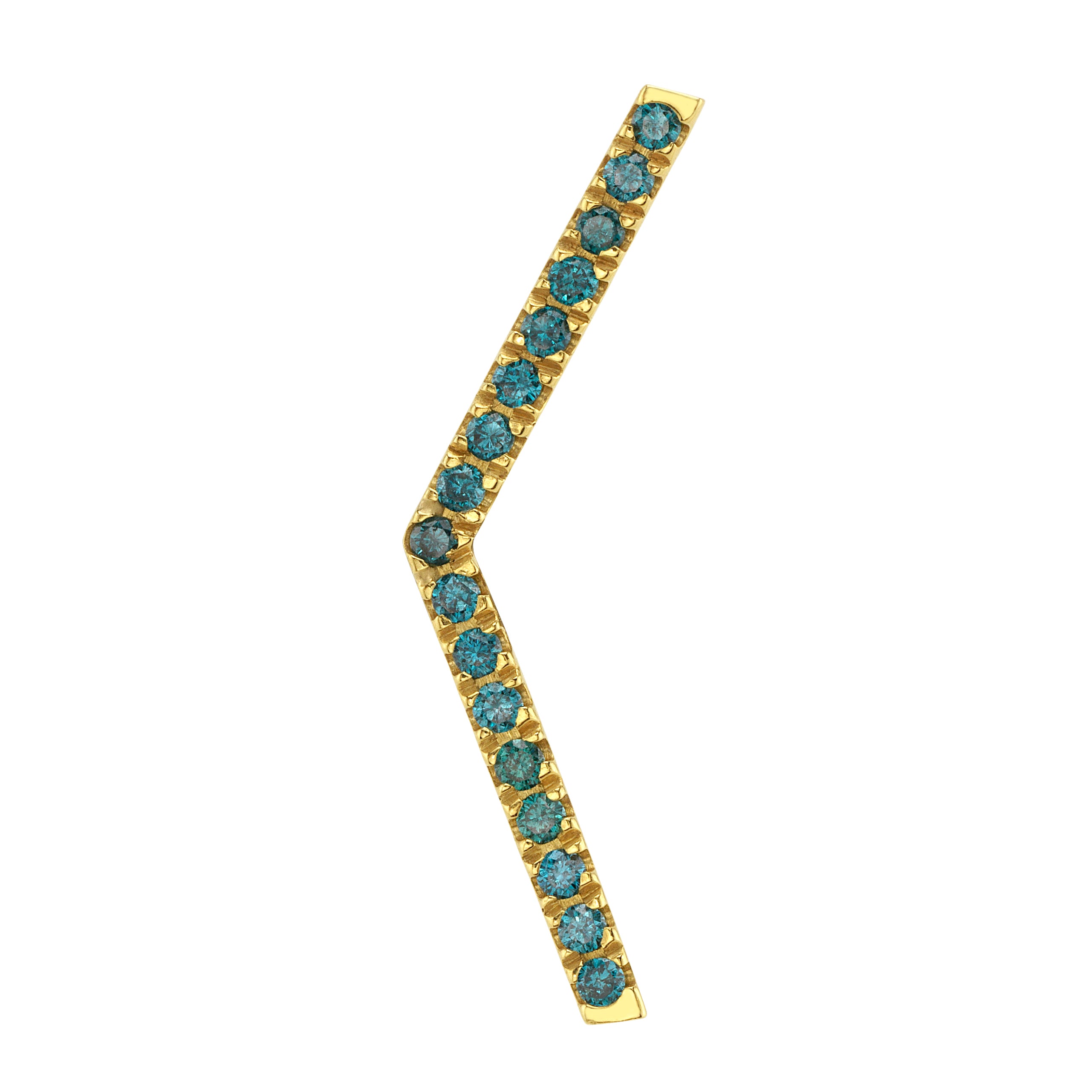 Emerald Angled Earrings, Size 2 Earrings Roseark Deux Single