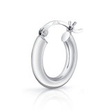 Rounded Latch Back Huggie Hoop