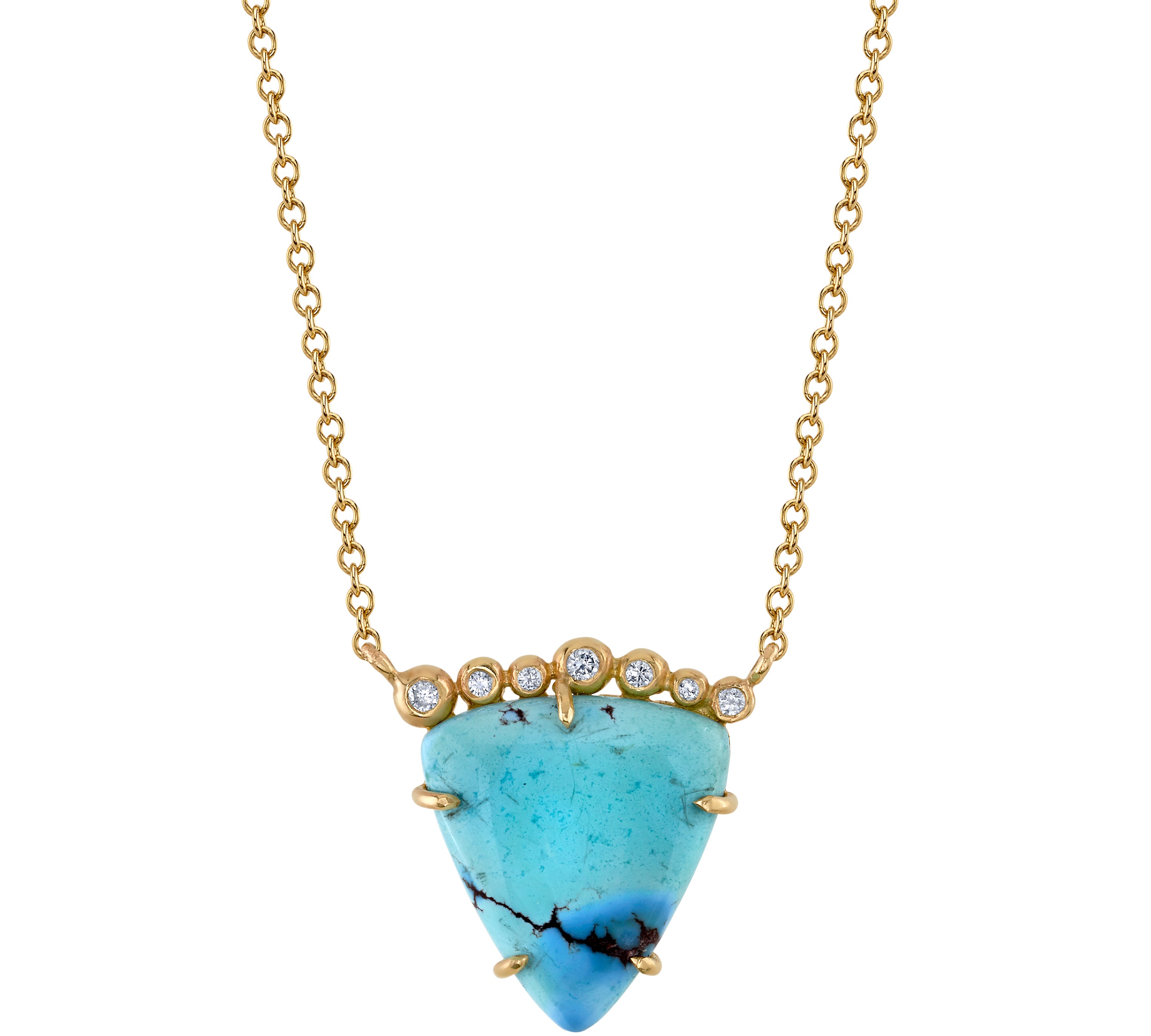 Triangle Turquoise Necklace Pendant Jill Hoffmeister   