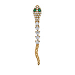 Yellow Gold Hanging Snake Stud Studs Roseark Deux   