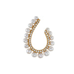 Pearl Hoop with Diamonds Hoops Earrings Roseark Deux Single Right  