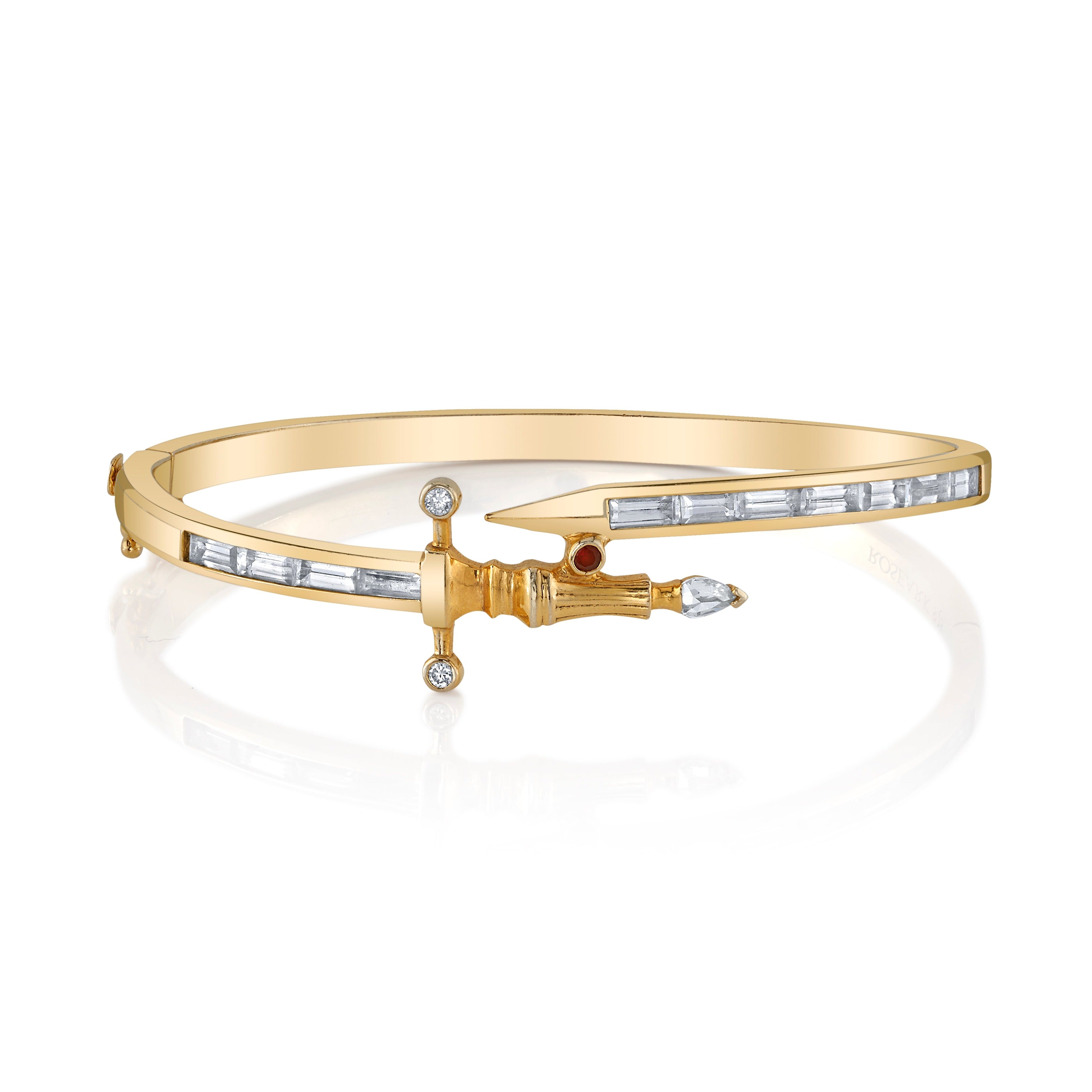 The Diamond Dagger Cuff Cuff Roseark Yellow Gold  