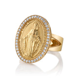 Mother Mary Ring with Diamonds Cocktail Queen Vee   