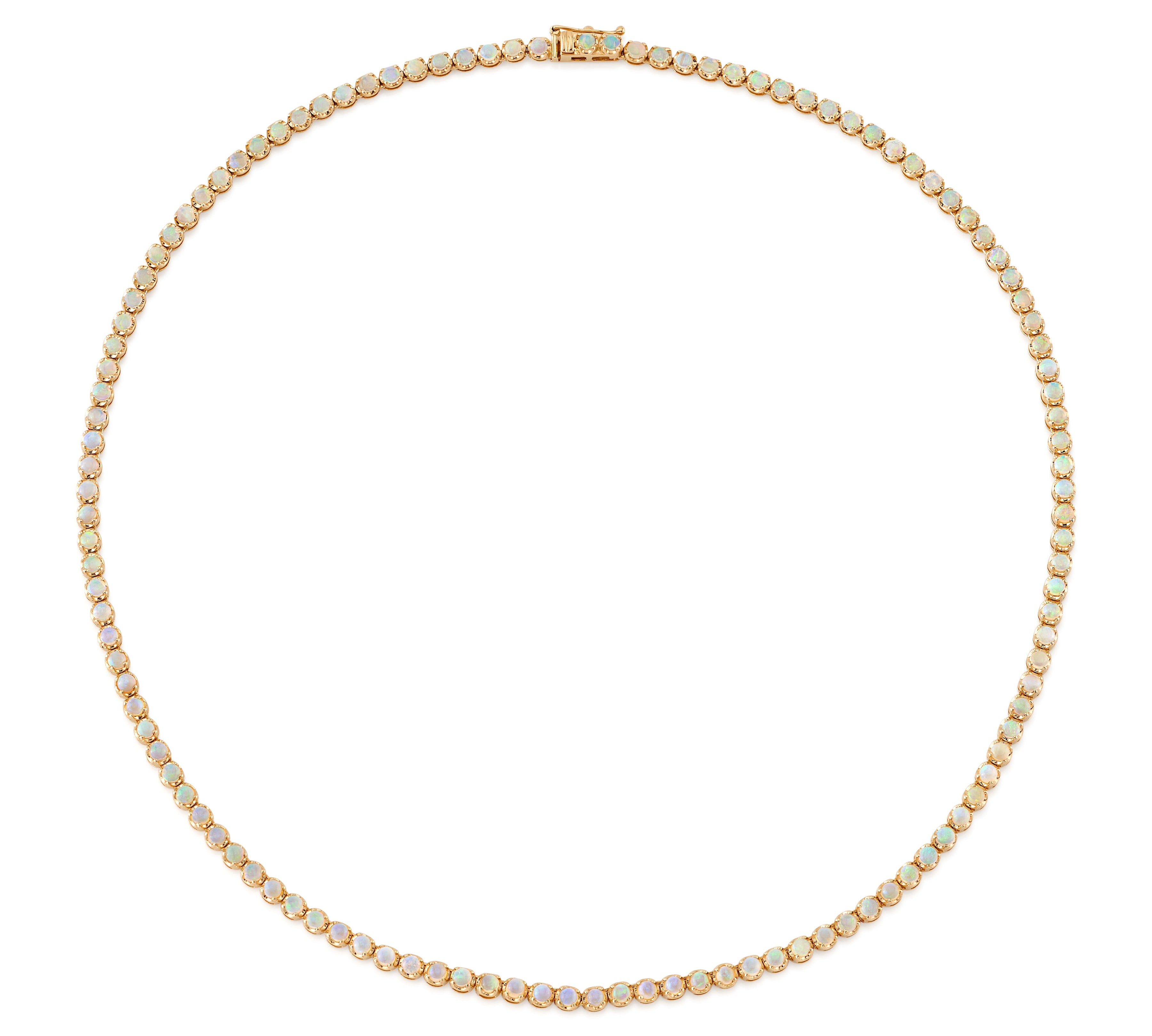 Classic Precious Stone Tennis Necklace Tennis Roseark Deux Opal  