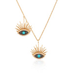 Evil Eye Necklace Charm Necklace Falamank