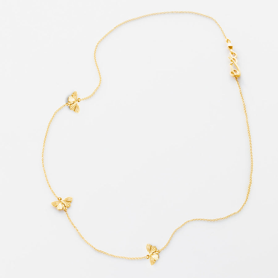 Tiny Asterope 3 Migration Necklace Necklace James Banks Design Yellow Gold  