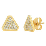 Diamond Benitoite Studs Stud Earrings Elisabeth Bell Jewelry   
