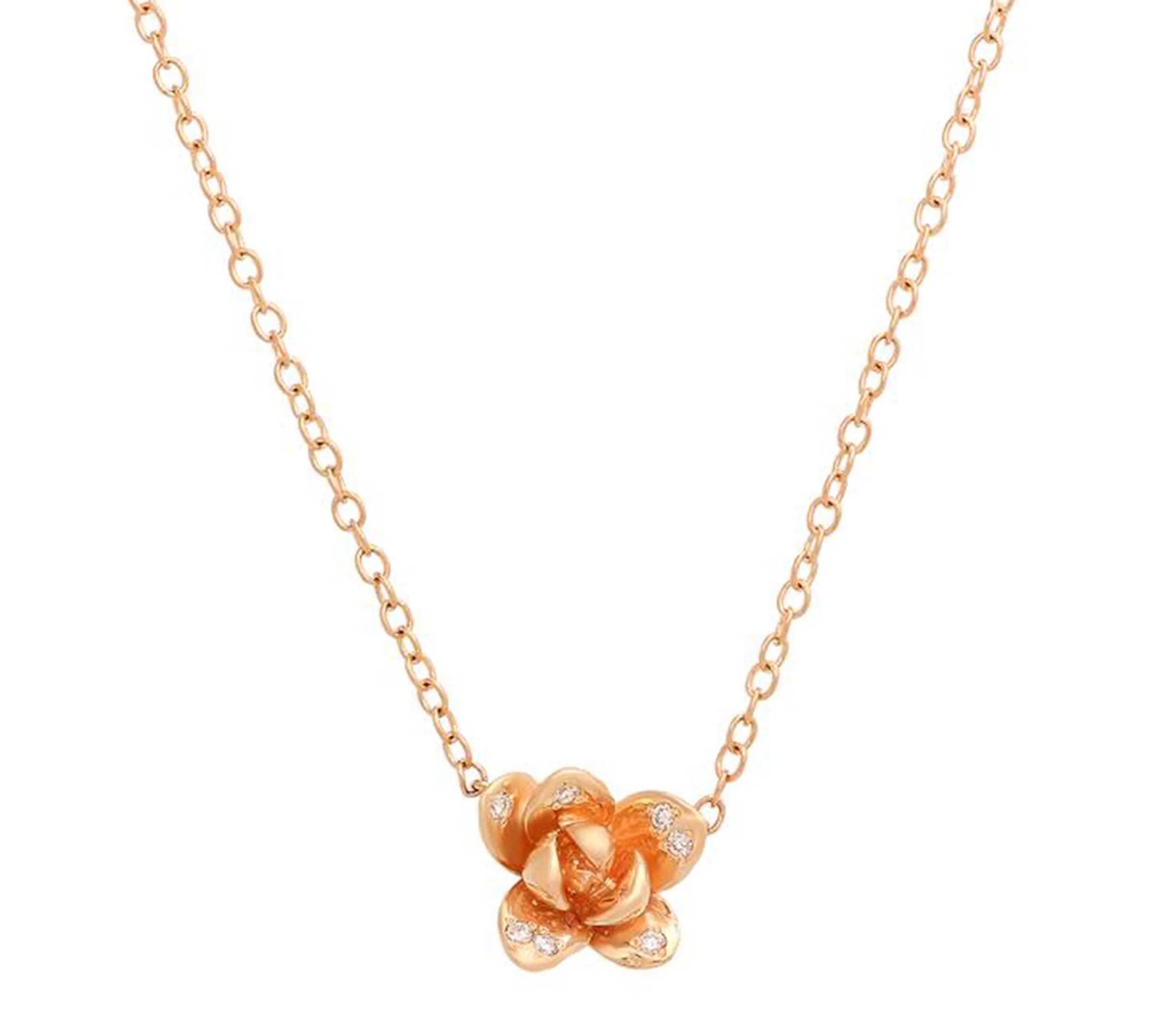 Blossom Necklace Pendant Elisabeth Bell Jewelry Rose Gold  