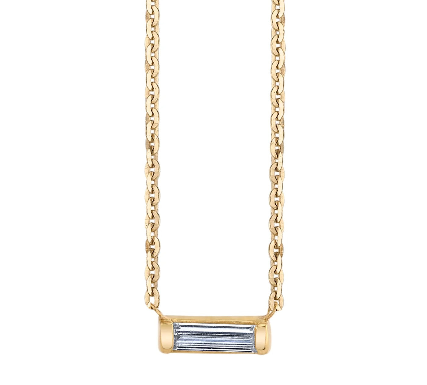 Petite T Necklace Necklace Amy Gregg Jewelry Yellow Gold