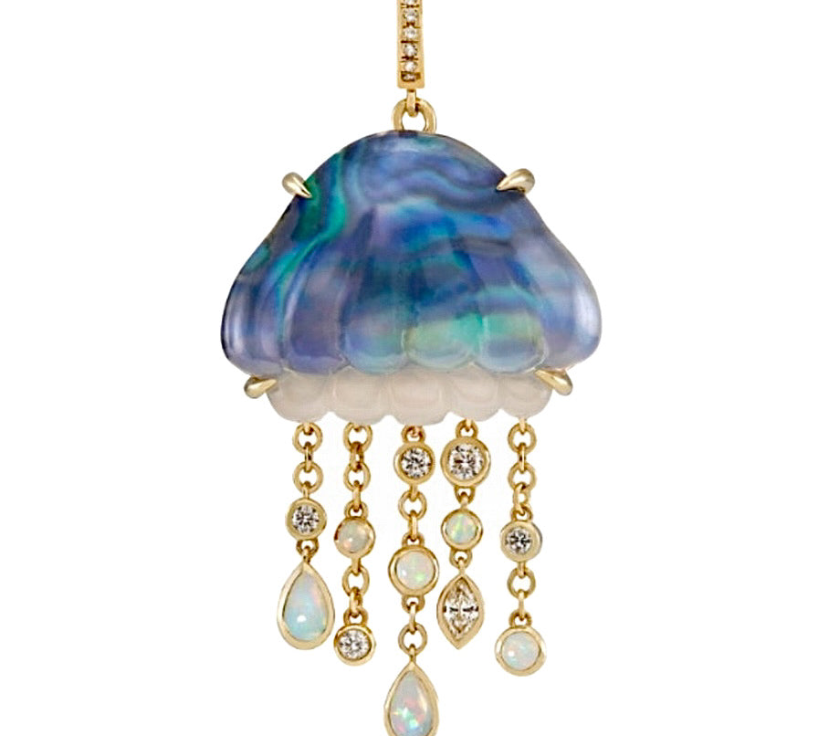 Luminescent Jellyfish Charm Pendant Maura Green   