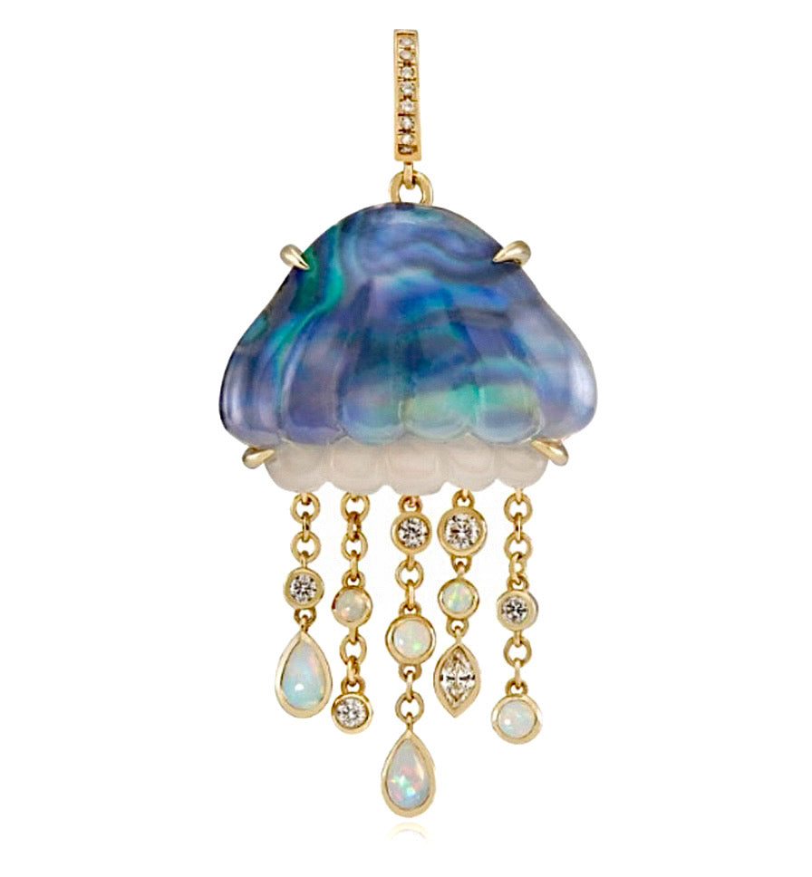 Luminescent Jellyfish Charm Pendant Maura Green   