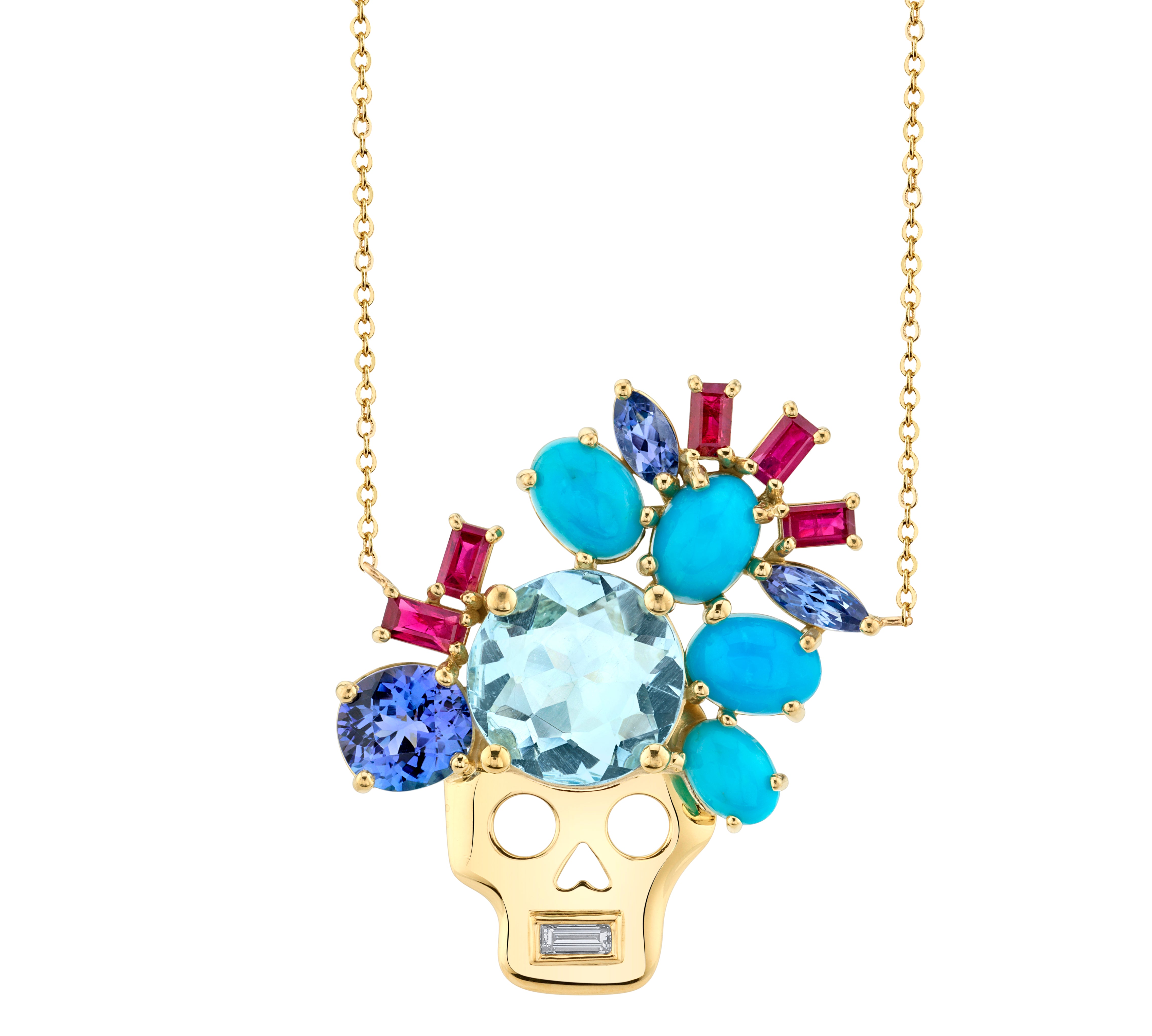 Skull Necklace Pendant Amy Gregg Jewelry   