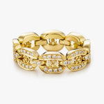 Links Chain Ring with Diamonds Ring KIMITAKE 6.5