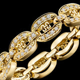 Links Chain Ring with Diamonds Ring KIMITAKE