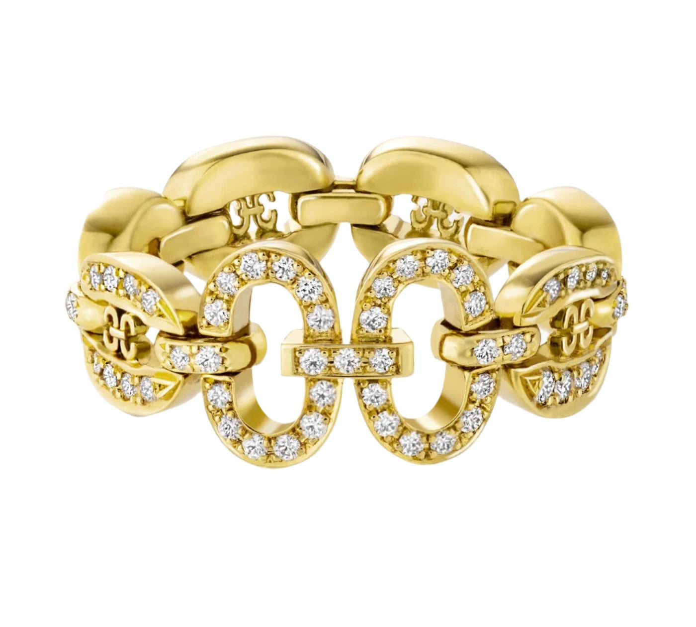 Links Iconic Chain Ring with Diamonds Ring KIMITAKE