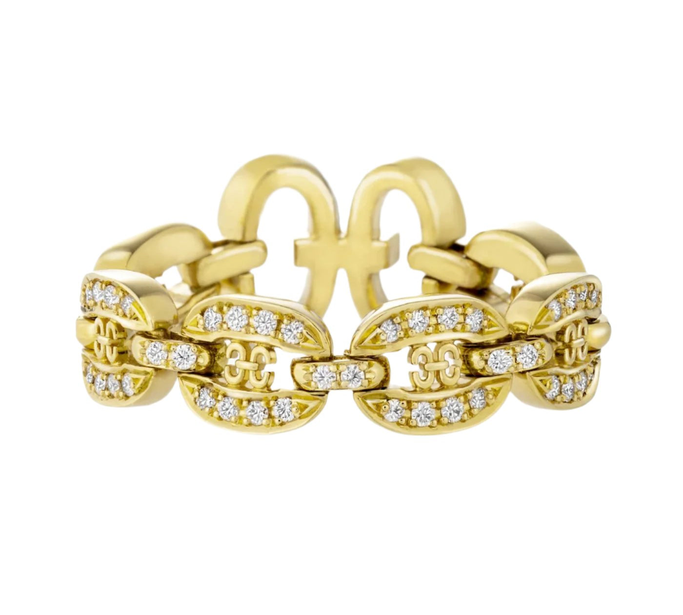 Links Iconic Chain Ring with Diamonds Ring KIMITAKE