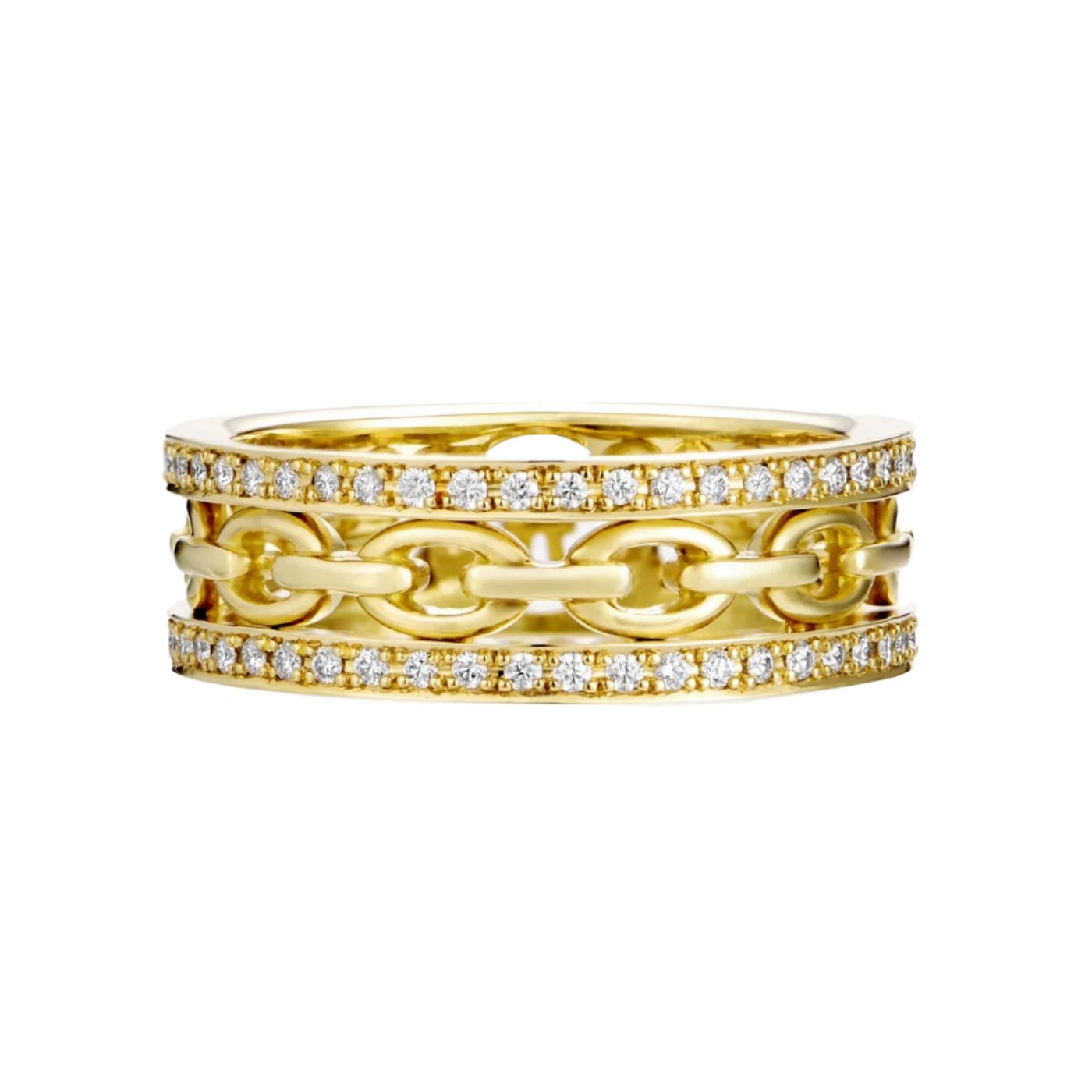 Links Eternal Ring with Diamonds Ring KIMITAKE Yellow Gold size 9.5