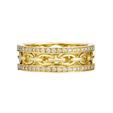 Links Eternal Ring with Diamonds Ring KIMITAKE Yellow Gold size 9.5