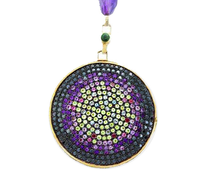 Full Pave Flying Saucer Pendant, Large Pendant Carolyn Rodney Black Diamond  